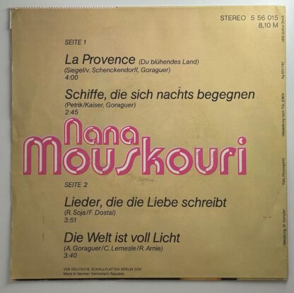 Nana Mouskouri – Nana Mouskouri 7" - Image 2
